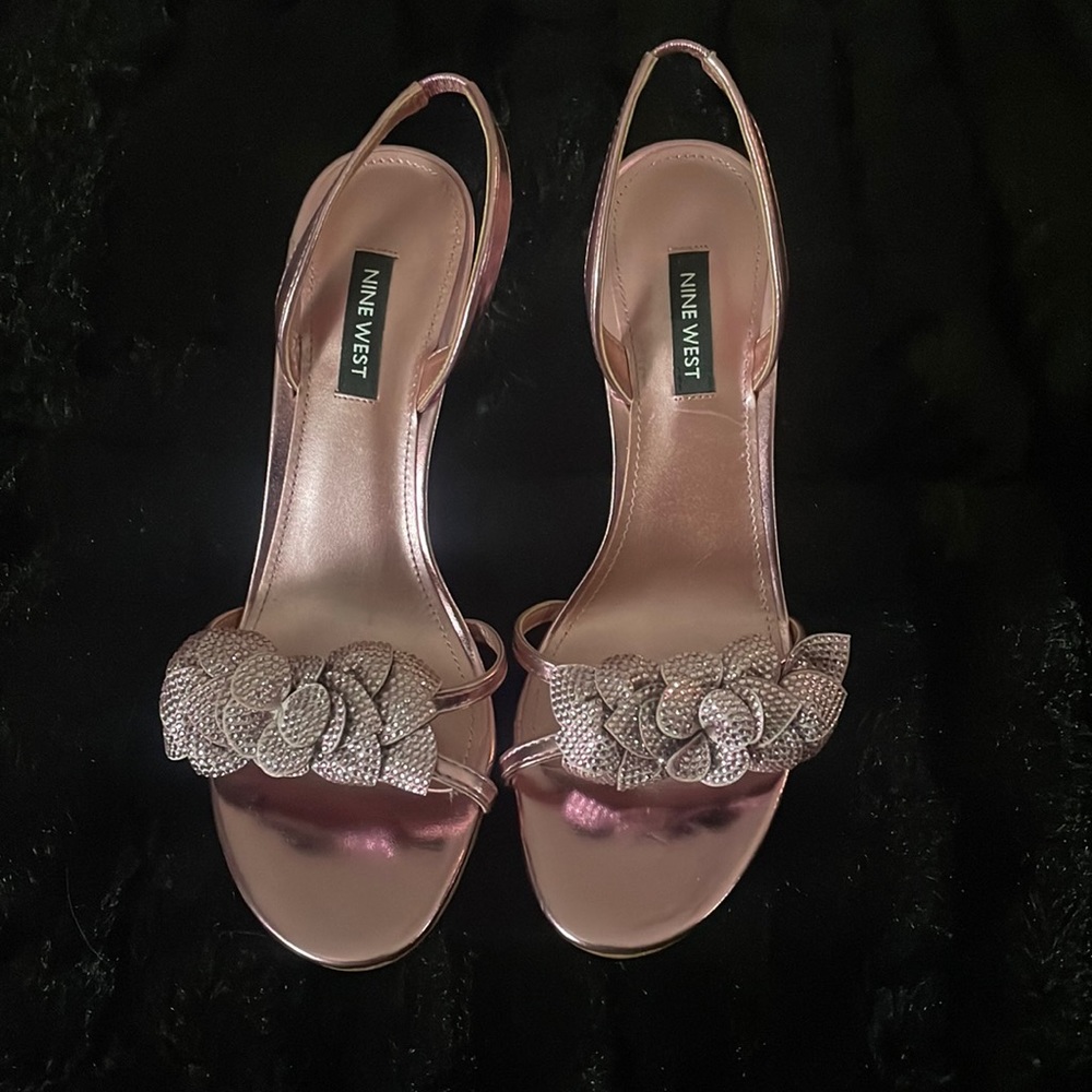 Nine West Rose Gold Heels, 8.5